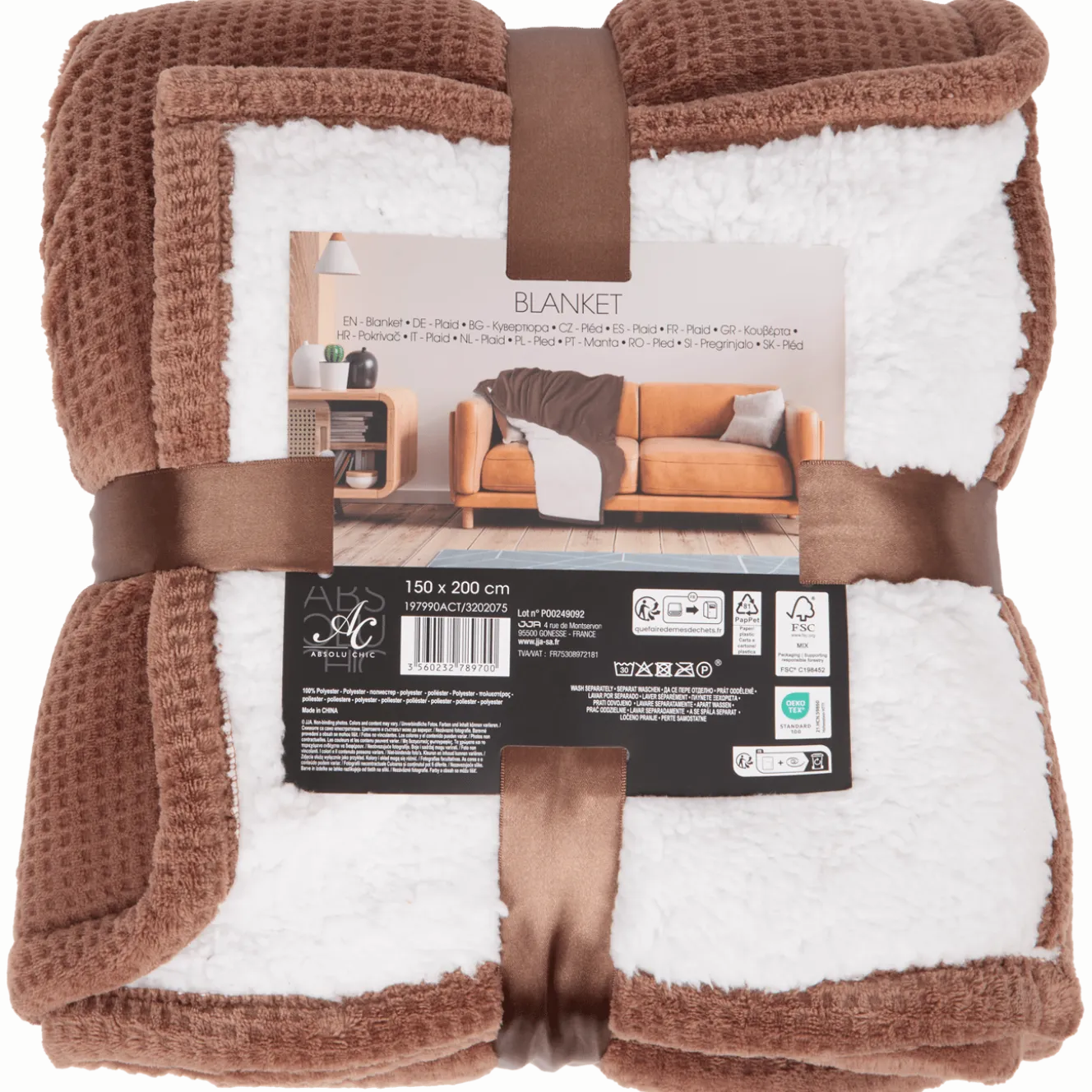 Absolu Chic sherpa plaid