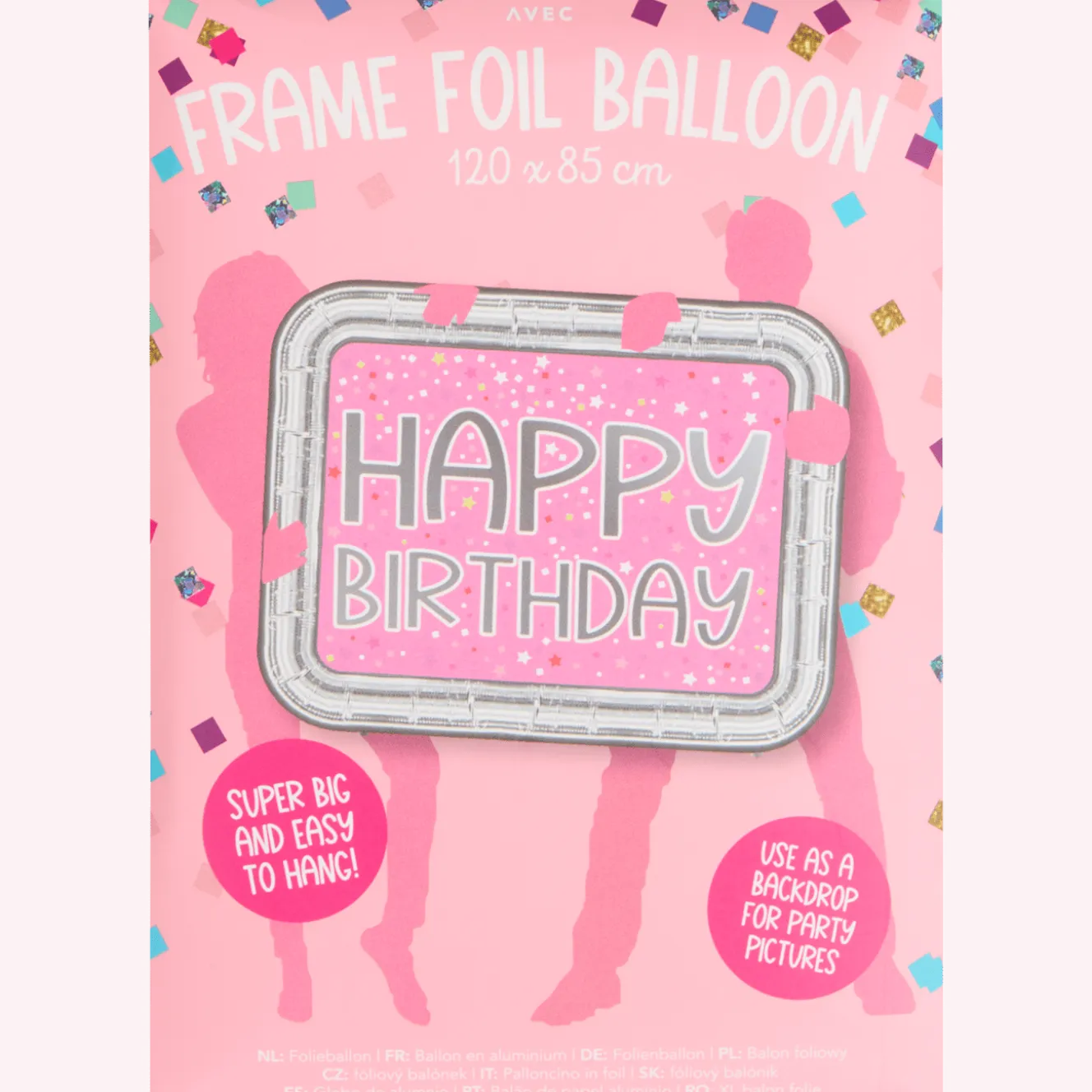 Avec folieballon XL Happy Birthday