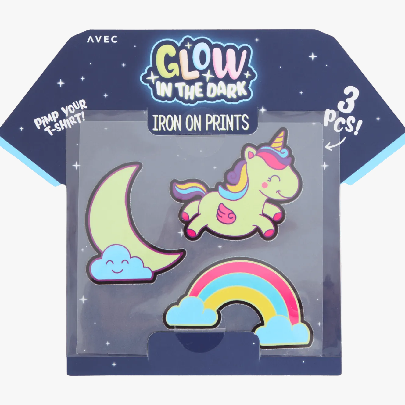 Avec glow-in-the-dark strijkpatches