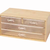Bamboe make-up organizer