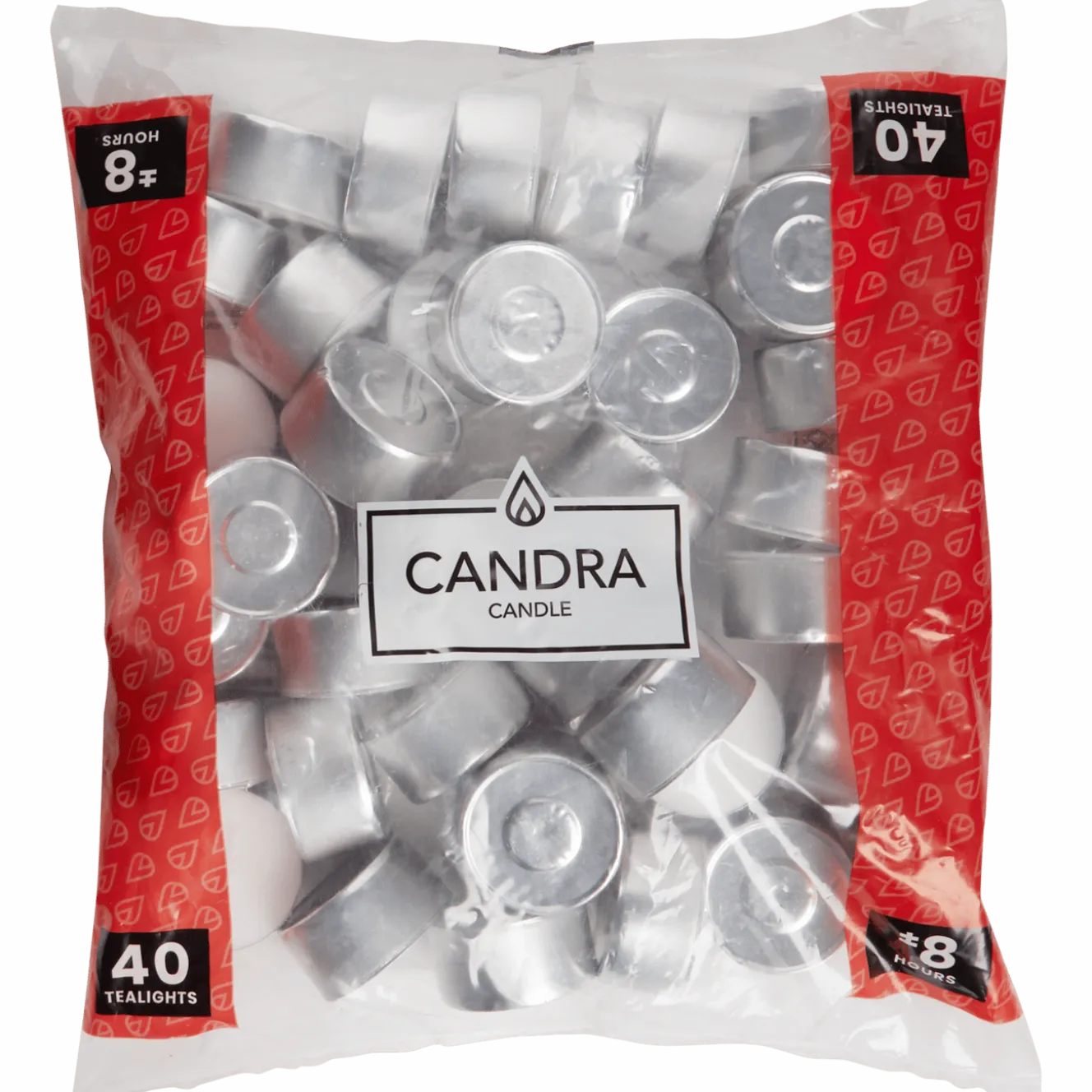 Candra theelichten wit