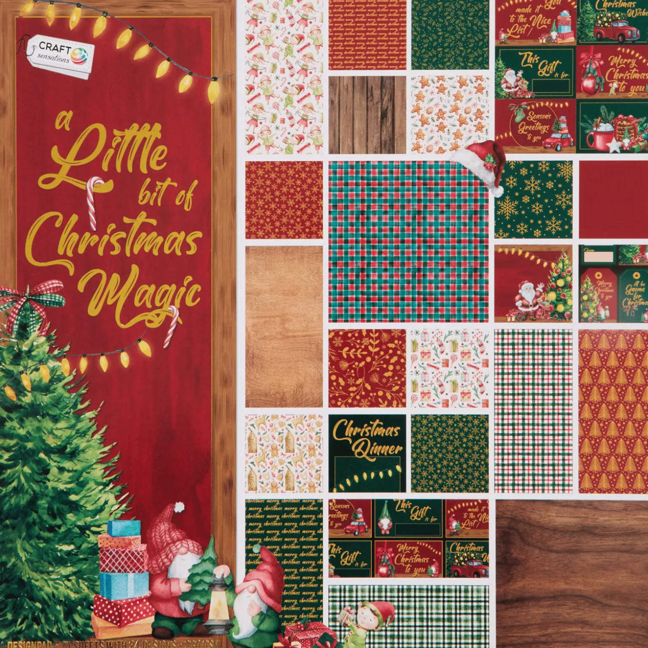Craft Sensations kerst-papierblok