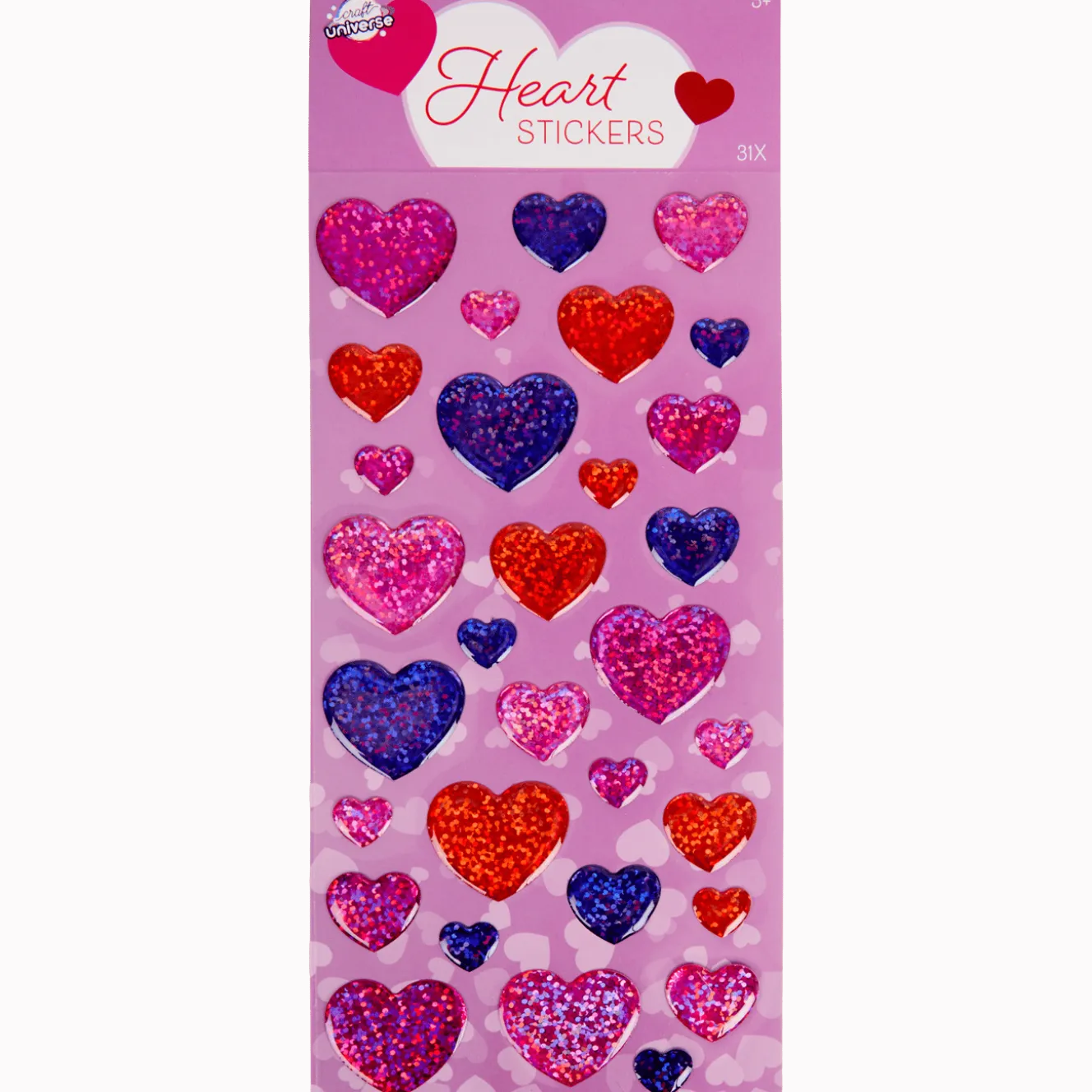 Craft Universe hartvormige stickers