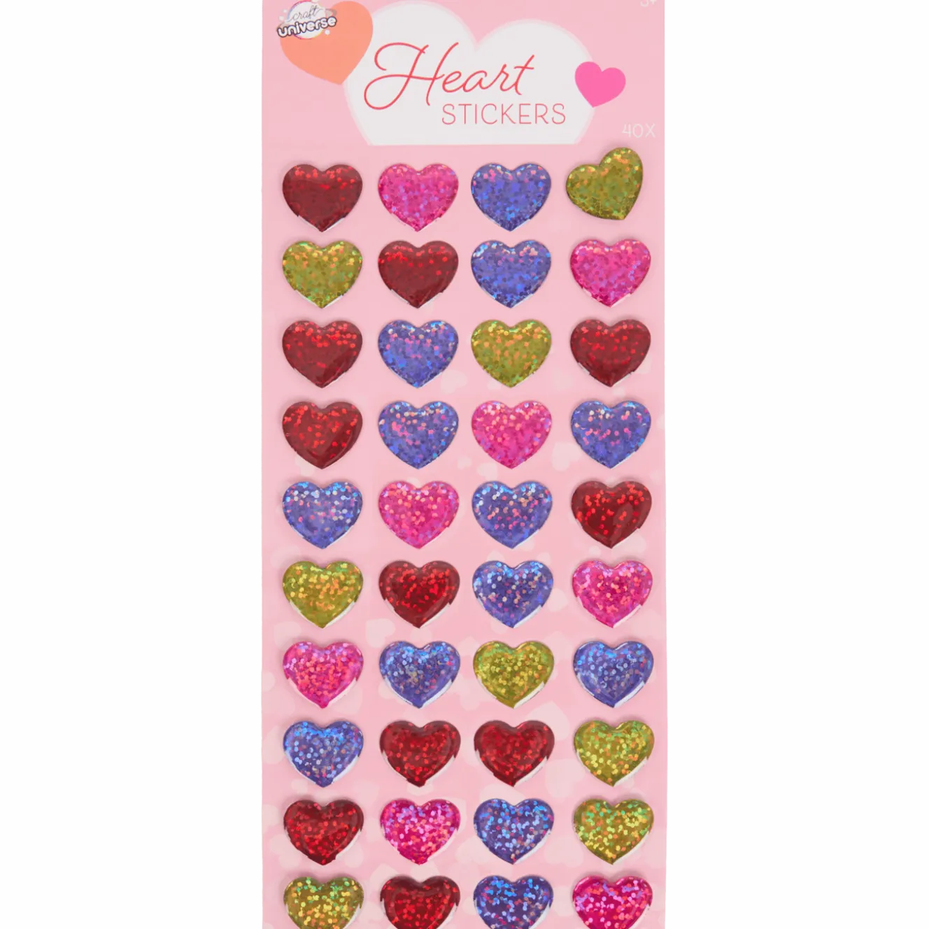 Craft Universe hartvormige stickers
