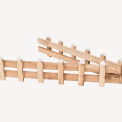 Decoratief houten hek