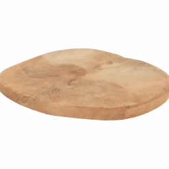 Decoratieve teakhouten schijf