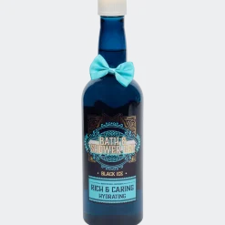 Feestelijke bad- en douchegel in fles Black Ice