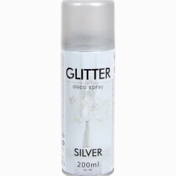 Glitterspuitverf zilver