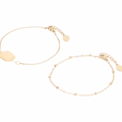 Gold plated armbandjes met edelsteen