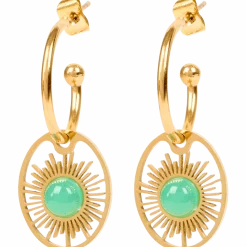 Gold plated oorbellen