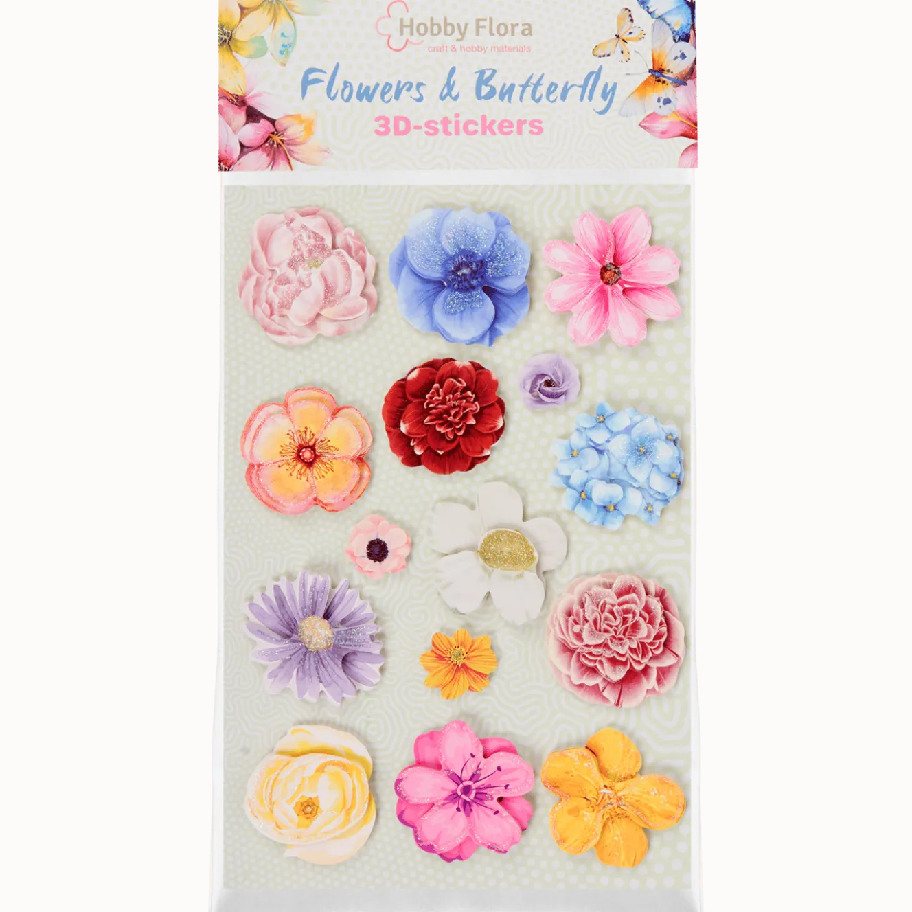Hobby Flora vlinder- en bloemenstickers
