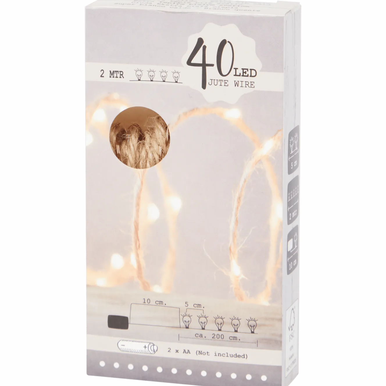 Jute touw met ledverlichting