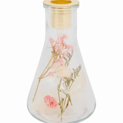 Kaarsenhouder met droogbloemen