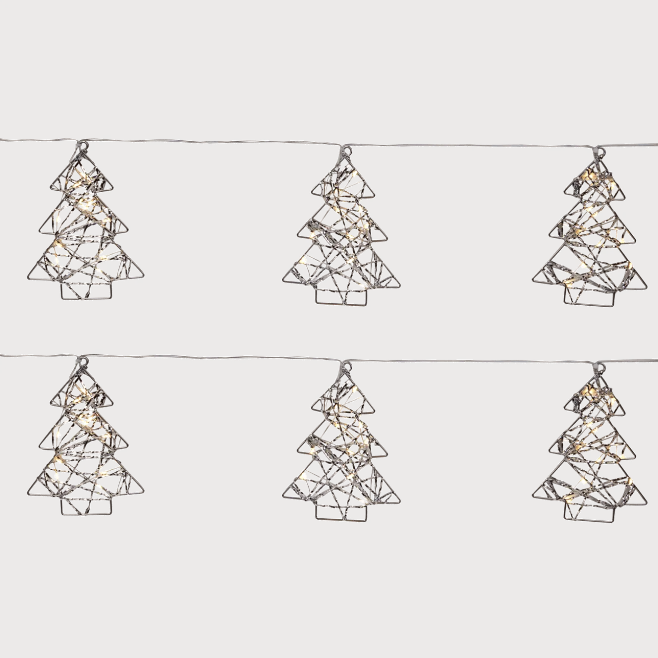 Lichtslinger met kerstbomen of sterren
