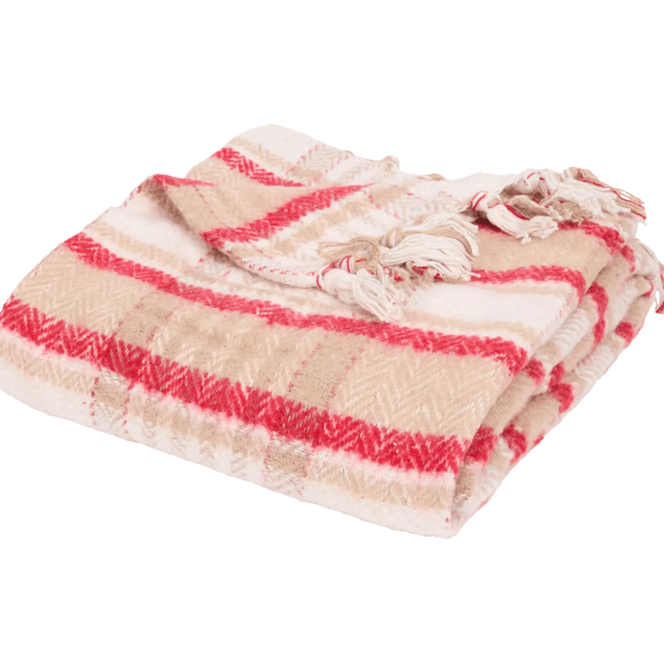 Plaid met franjes