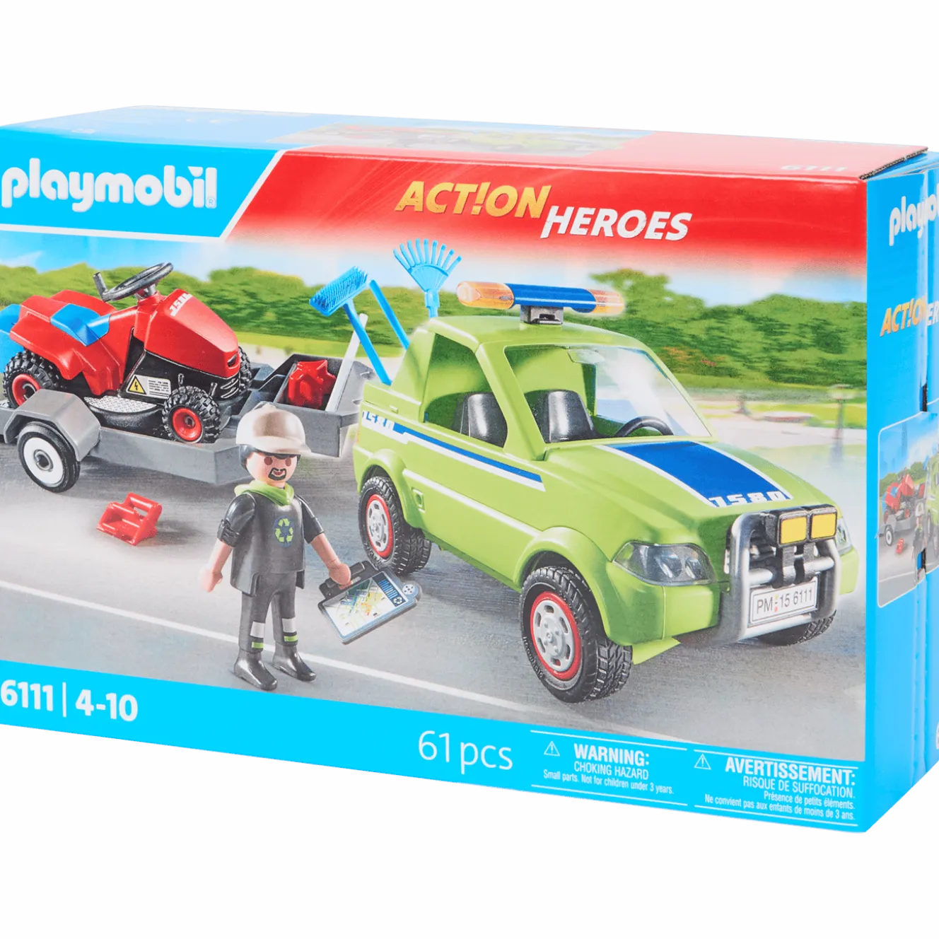 Playmobil Action Heroes voertuig groenbeheer met grasmaaier