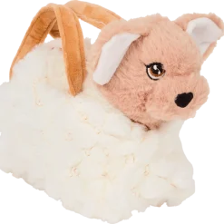 Pluchen hond in handtas