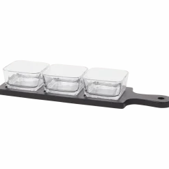 Serveerplank met schaaltjes
