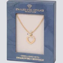 Stalen ketting met Swarovski-kristallen