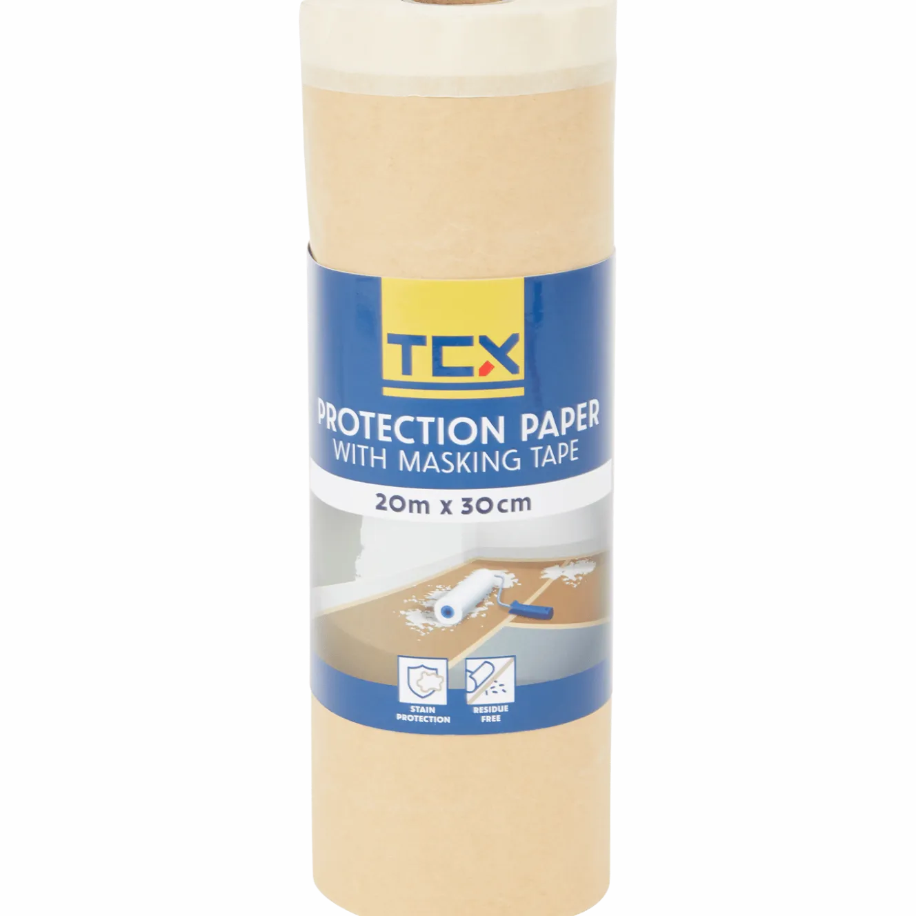 TCX afplaktape met papier