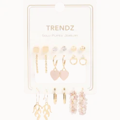 Trendz vergulde oorbellenset