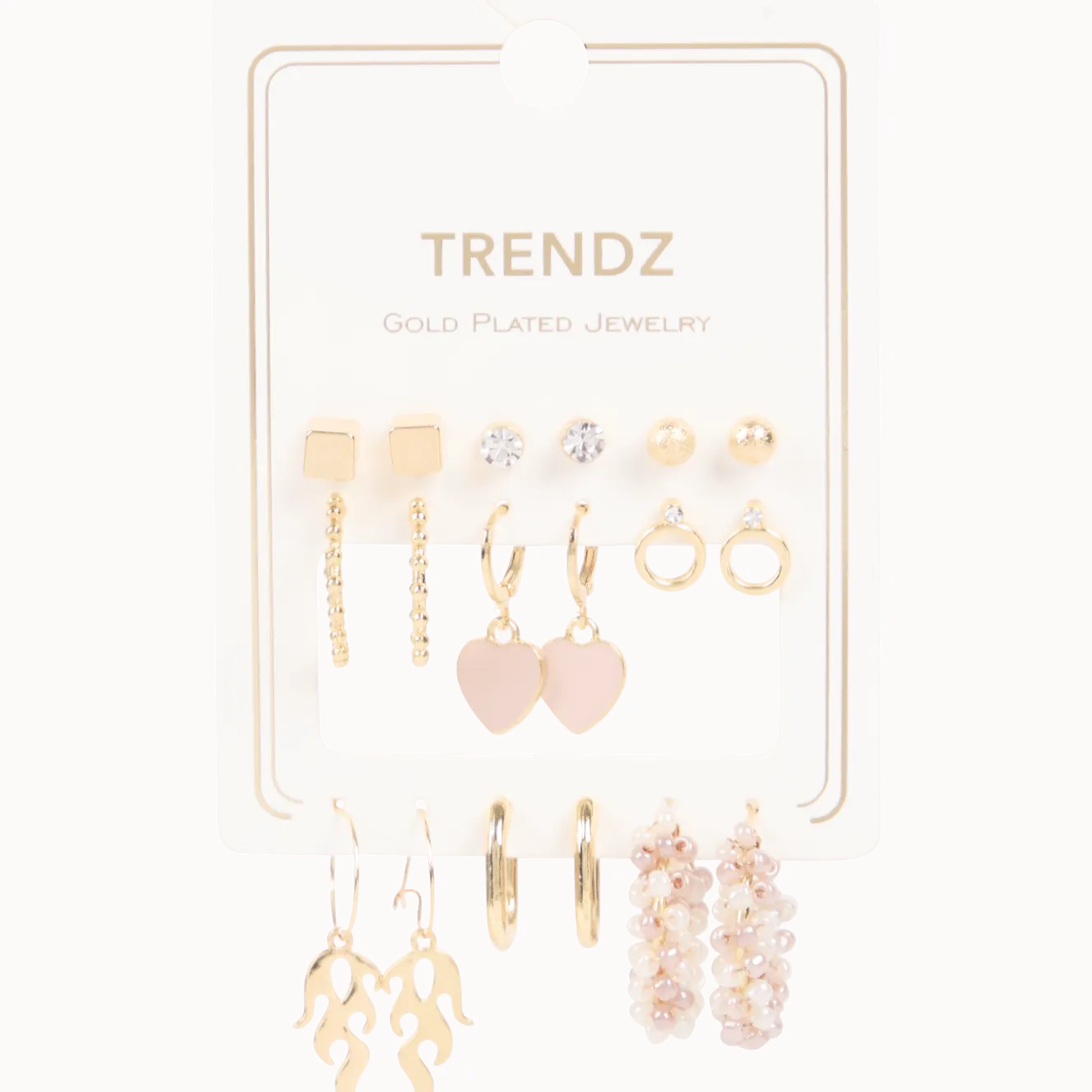 Trendz vergulde oorbellenset
