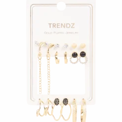 Trendz vergulde oorbellenset