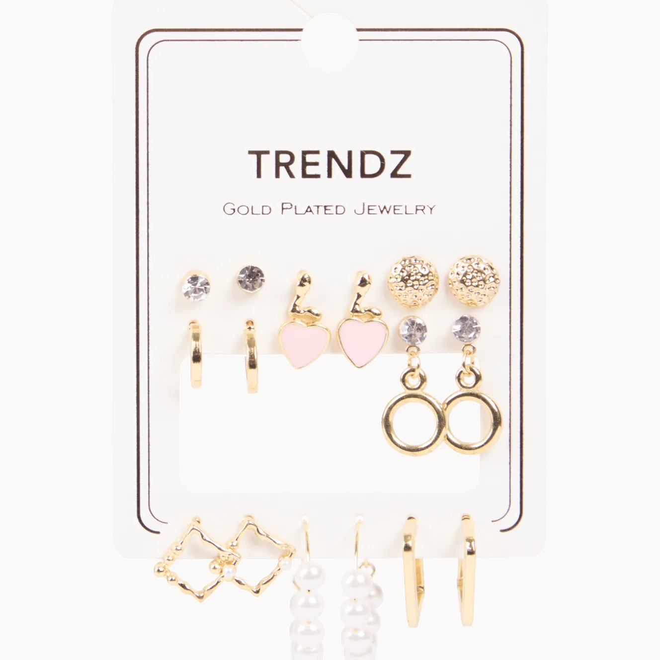 Trendz vergulde oorbellenset