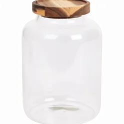 Voorraadpot met houten deksel