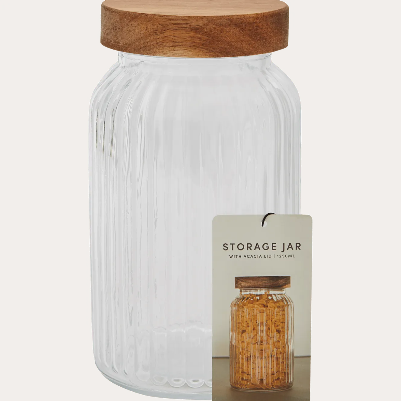 Voorraadpot met houten deksel
