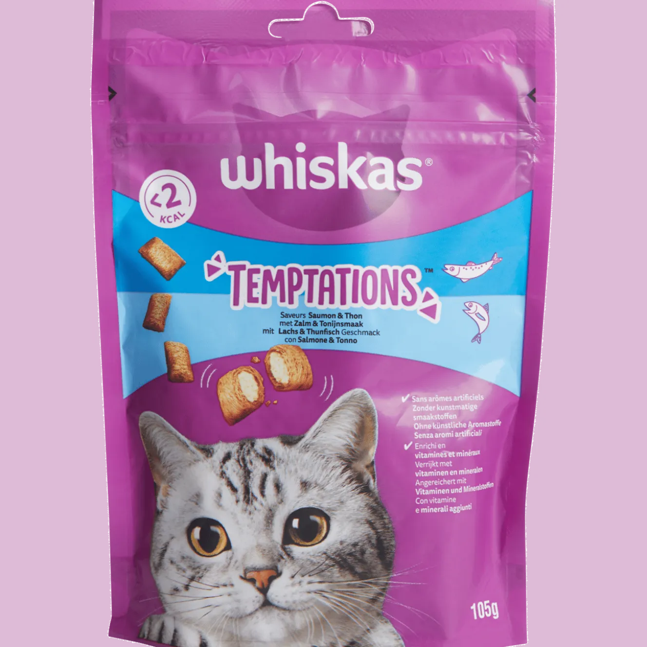 Whiskas Temptations kattensnoepjes zalm en zeevruchten